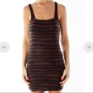 💖Free People💖Black&Brown Body con Tank Dress💖M